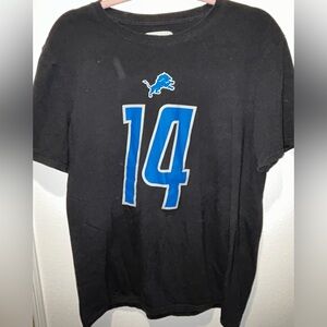 NFL Black Detroit Lions #14 Blue Graphic Tee
